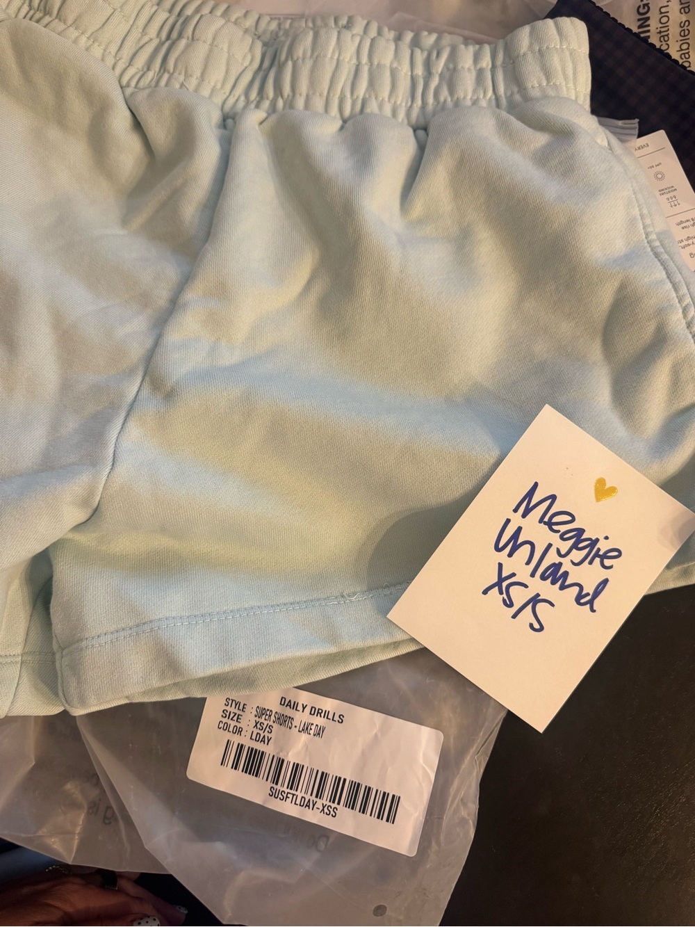 Daily Drills Super shorts, Lake Day, XS/S! NWT, still in the packaging! 🩵